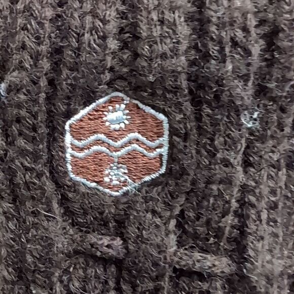 Mocha Brown leg warmers with pom poms - Picture 2 of 4